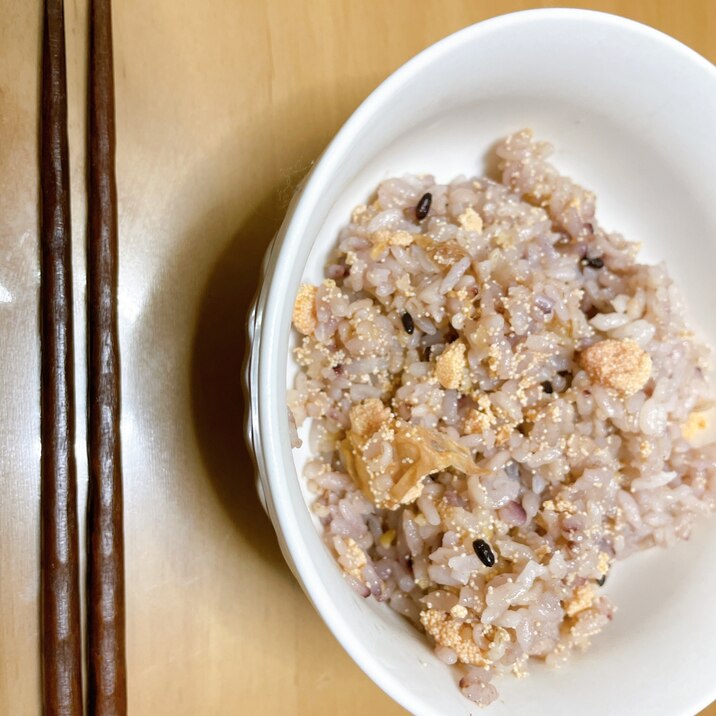 簡単！五穀米と明太子の炊き込みご飯